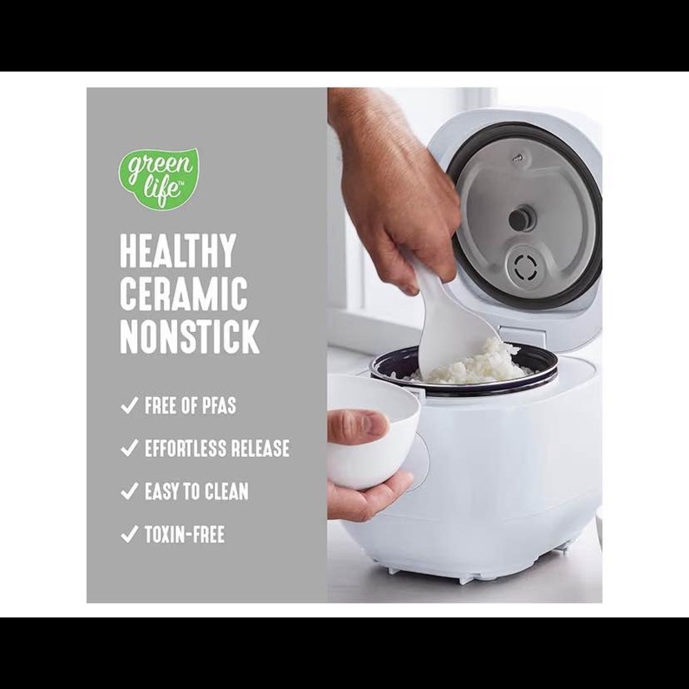 White Green Life Rice Cooker - Picture 2 of 2